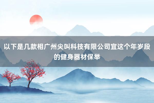 以下是几款相广州尖叫科技有限公司宜这个年岁段的健身器材保举